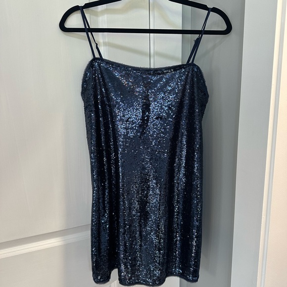 Blue Sequin Dress Free People - Picture 1 of 3